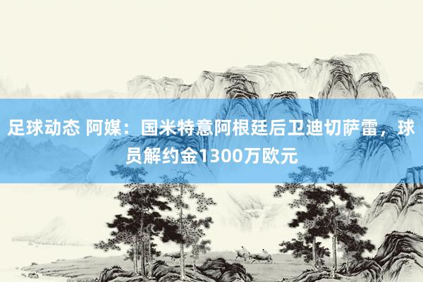 足球动态 阿媒：国米特意阿根廷后卫迪切萨雷，球员解约金1300万欧元