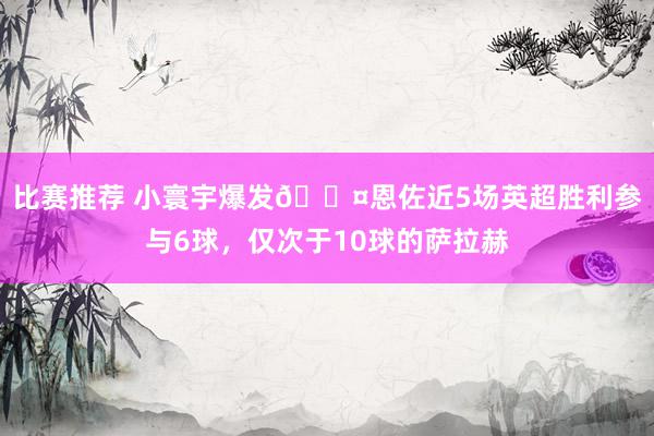 比赛推荐 小寰宇爆发😤恩佐近5场英超胜利参与6球，仅次于10球的萨拉赫